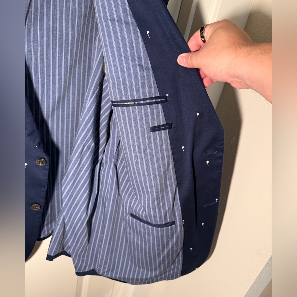 OAK HILL - Men’s Palm Print Cotton Sport Coat - 3XL - 54R - Picture 11 of 15